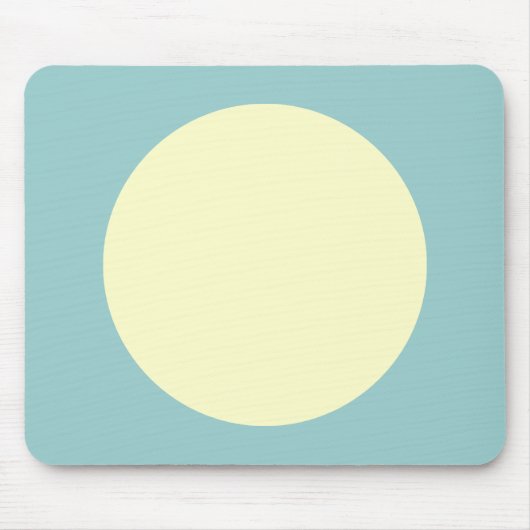 円 – 黄淡い色の色と青(緑) マウスパッド (正面)