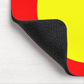 円 – 黄色と赤 マウスパッド (コーナー)