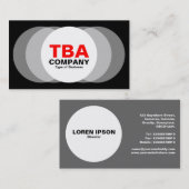 円 – 黒 名刺 (正面/裏面)