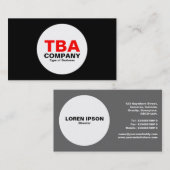 円 – 黒 名刺 (正面/裏面)