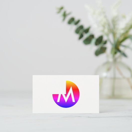 円/4分の3(カラフル) 名刺 (スタンド正面)