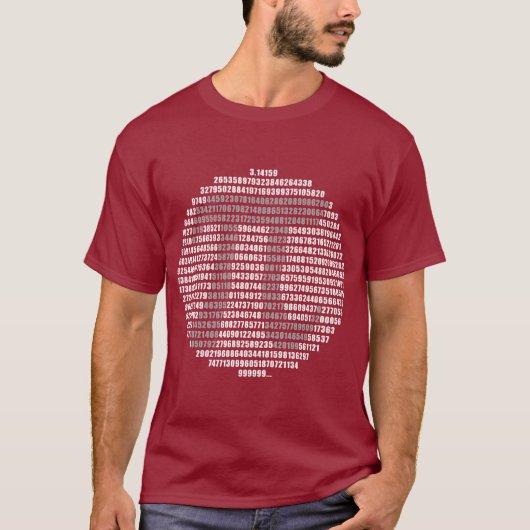 円PIはティーに番号を付けます Tシャツ (正面)
