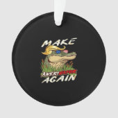 再おもしろいびアメリゲーターをドナルド・パロディ・アメリカンにする オーナメント (正面)