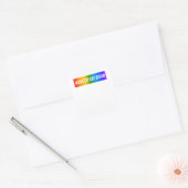 再おもしろいびゲイLGBTQ+アートレインボーゲイPri スクエアシール (封筒)