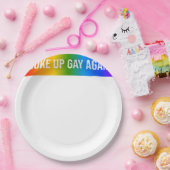 再おもしろいびゲイLGBTQ+アートレインボーゲイPri ペーパープレート (パーティー)