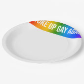 再おもしろいびゲイLGBTQ+アートレインボーゲイPri ペーパープレート (アングル)