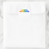 再おもしろいびゲイLGBTQ+アートレインボーゲイPri ラウンドシール (バッグ)