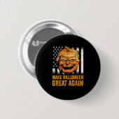 再おもしろいびハロウィーンを作るUsa Trumpkin素晴らし 缶バッジ (正面&裏面)