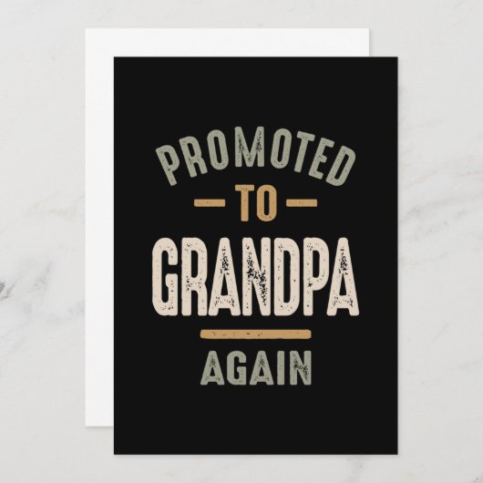 再びおじいちゃんに昇進 – 父とおじいちゃん サンキューカード (正面/裏面)