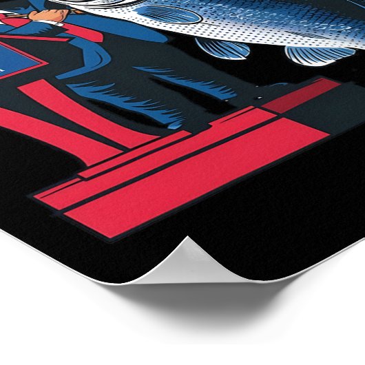 再びおもしろい魚釣り素晴らしを作るトランプ漁師アン ポスター (角)