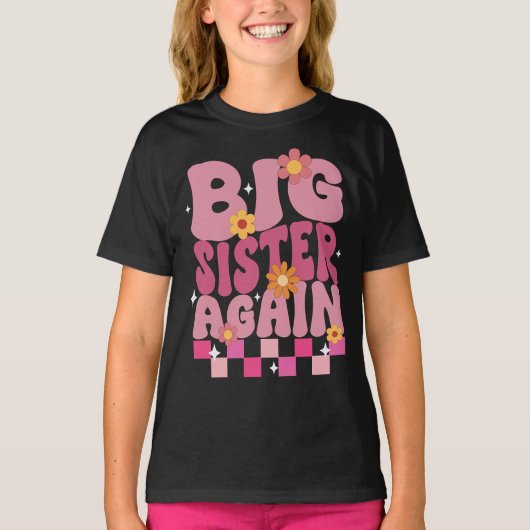 再びお姉さんに昇格！女の子用トドラー Tシャツ (正面)