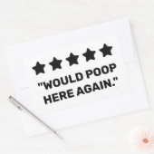 再びここにウンチ 長方形シール (封筒)