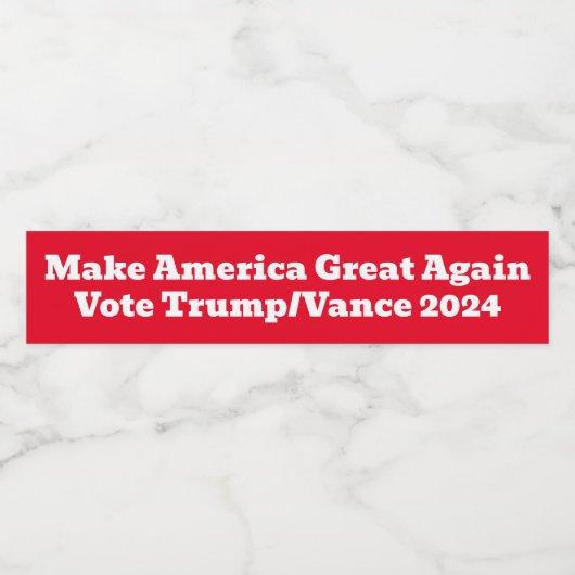 再びアメリカに素晴らし投票トランプVance 2024にする ペットボトルラベル (シングルラベル)