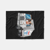 再びアメリカの素晴らしゴミを作るトランプ2024ガルバ フリースブランケット (正面(横))