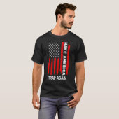 再びアメリカの罠をJの米国国旗4日にする Tシャツ (正面フル)