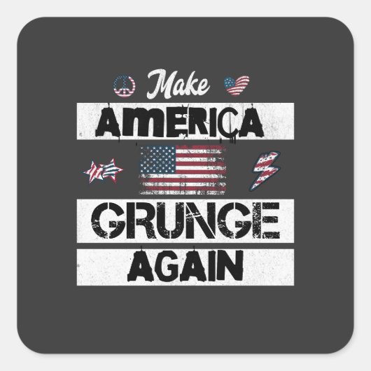 再びアメリカをグランジ作る スクエアシール (正面)