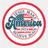 再びアメリカを信じ作る ラウンドシール (正面)