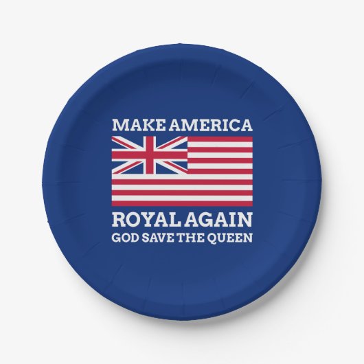 再びアメリカを王室の作る ペーパープレート (正面)
