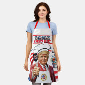 再びアメリカを素晴らし焼く エプロン (着用した状態)