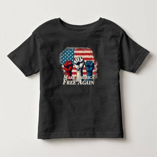 再びアメリカを自由にする トドラーTシャツ (正面)