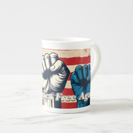 再びアメリカを自由にする ボーンチャイナマグカップ (正面右)