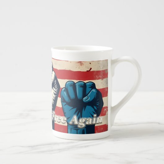 再びアメリカを自由にする ボーンチャイナマグカップ (右)