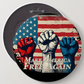 再びアメリカを自由にする 缶バッジ (正面&裏面)