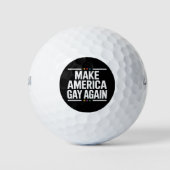 再びアメリカゲイおもしろいをゲイプライド月にする ゴルフボール (正面)
