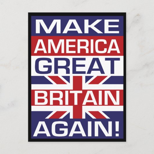 再びアメリカ素晴らしイギリスを！ ポストカード (正面)