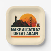 再びアルカトラ素晴らしスをおもしろい作る ペーパープレート (正面)