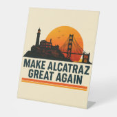 再びアルカトラ素晴らしスをおもしろい作る 台座サイン (正面)