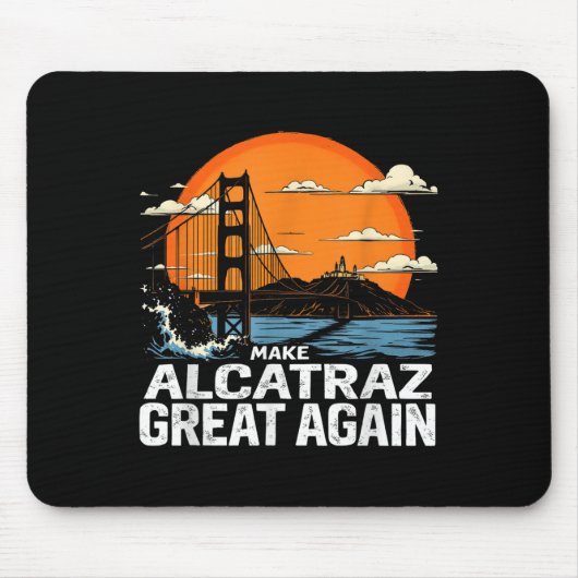 再びアルカトラ素晴らしズをおもしろいトランプAlcatraz Ret マウスパッド (正面)