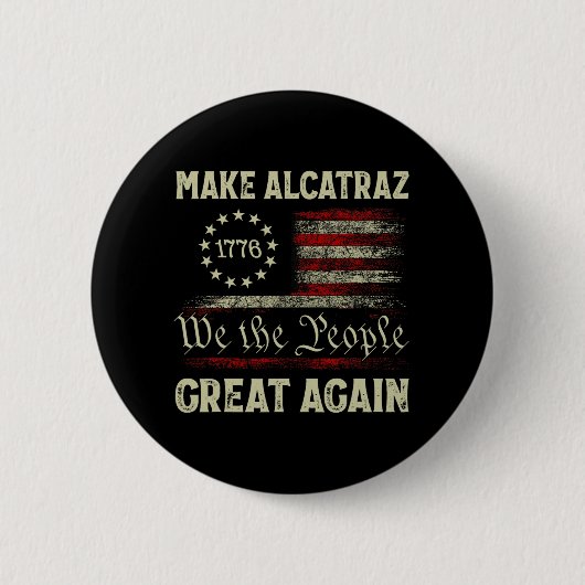 再びアルカトラ素晴らしズをおもしろいトランプAlcatraz Ret 缶バッジ (正面)