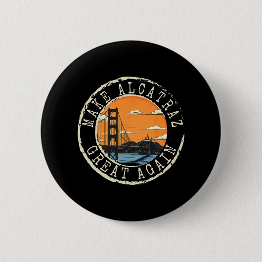 再びアルカトラ素晴らしズをおもしろいトランプAlcatraz Ret 缶バッジ (正面)