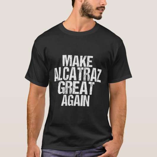 再びアルカトラ素晴らしズをおもしろいトランプAlcatraz Ret Tシャツ (正面)