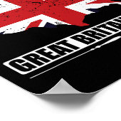 再びイギリスを偉大なアメリカに アメリカ地図 イギリス国旗 F ポスター (角)