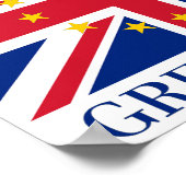 再びイギリス素晴らしを作る – EU UKユニオンジャック国旗 ポスター (角)