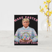 再びイースターの卵の地下室を作おもしろいるイースターH カード (黄色い花)