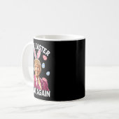再びイースター素晴らしトランプおもしろいバニー春 コーヒーマグカップ (正面左)