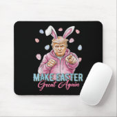 再びイースター素晴らしトランプおもしろいバニー春 マウスパッド (マウス)