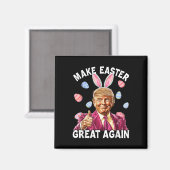 再びイースター素晴らしトランプおもしろいバニー春 マグネット (正面/裏面)