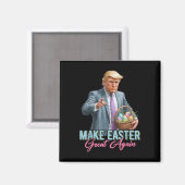 再びイースター素晴らしトランプおもしろい春狩りEg マグネット (正面/裏面)