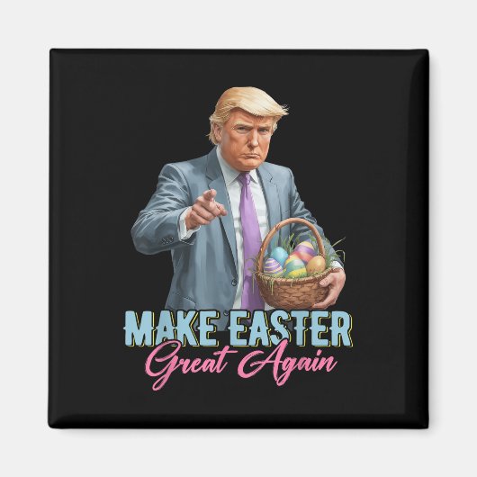 再びイースター素晴らしトランプおもしろい春狩りEg マグネット (正面)