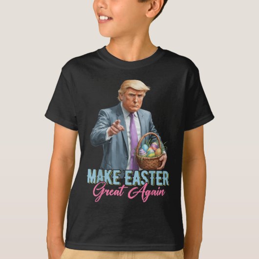 再びイースター素晴らしトランプおもしろい春狩りEg Tシャツ (正面)