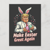 再びイースター素晴らしトランプの卵を作る シーズンポストカード (正面)