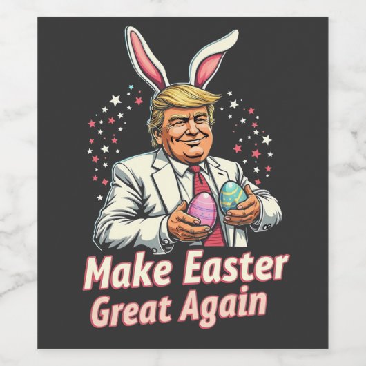 再びイースター素晴らしトランプの卵を作る ワインラベル (シングルラベル)