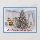 再びオーバル素晴らしオフィスにクリスマスを作る ポストカード (正面)