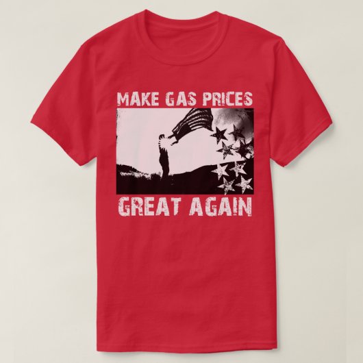 再びガス価格を上素晴らしげる Tシャツ (デザイン正面)