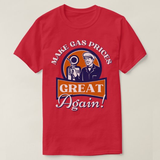再びガス価格を上素晴らしげる Tシャツ (デザイン正面)