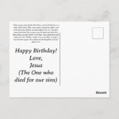 再びクリスチャン生まれス誕生日におもしろいなる ポストカード (裏面)